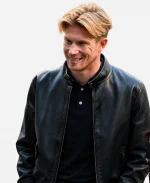 Paris Fashion Week 2026 Kevin De Bruyne Leather Bomber Jacket