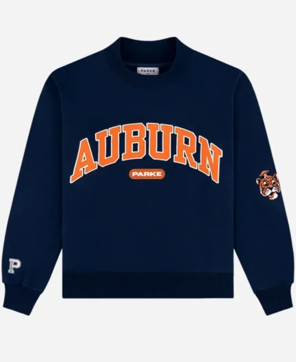 Parke x’47 Auburn 2026 Graphic Navy Blue Mockneck Sweatshirt