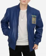 Pokemon Armored Water Turtle Leather Bomber Jacket