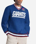 Starter New York Giants 2026 Super Bowl XXI Dazzle Royal Blue V-Neck Sweatshirt