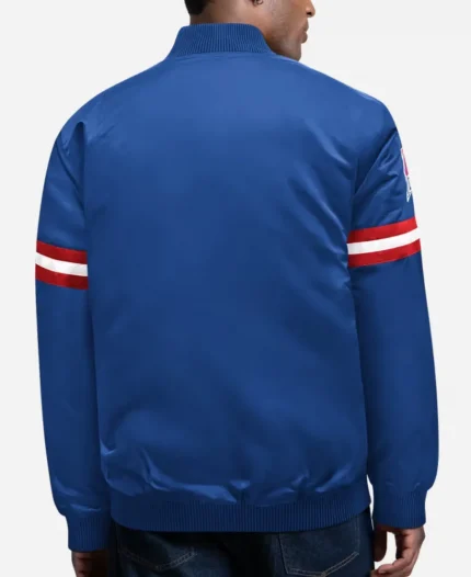 Starter New York Giants 2026 Super Bowl XXI Satin Royal Blue Varsity Jacket