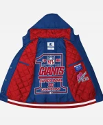 Starter New York Giants 2026 Super Bowl XXI Parka Royal Blue Hooded Jacket
