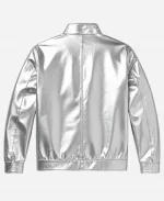 Street Fighter 2026 Balrog 50 Cent Silver Metallic-Finish Silver Leather Jacket