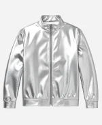 Street Fighter 2026 50 Cent Silver Leather Jacket