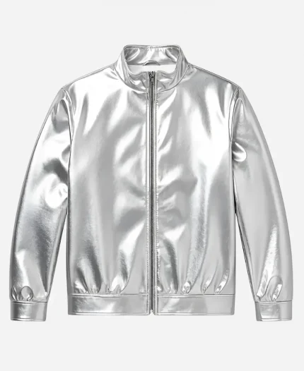Street Fighter 2026 50 Cent Silver Leather Jacket