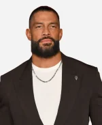 Street Fighter LA Premiere Roman Reigns Brown Suit