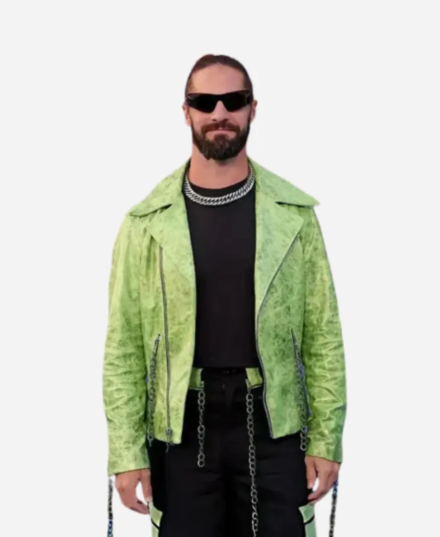 Street Fighter LA Premiere Seth Rollins Jacket Street Fighter LA Premiere Seth Rollins Green Jacket
