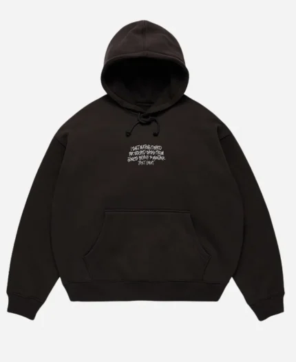 Stussy x Denim Tears New York Fishing Tour Black Fleece Hoodie