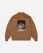 Unisex Supreme x Martine Rose Dusty Blue & Brown Suede Cardigan