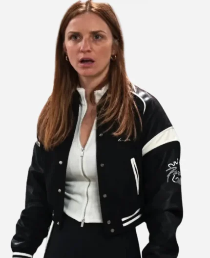 Ted Lasso Season 04 Lizzie Davis Cropped Varsity Jacket.