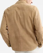 The Celebrity Traitors Season 02 Rob Beckett Tan Suede Leather Jacket
