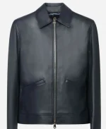 The Jennifer Hudson Show Aaron Pierre Blue & Grey Leather Jacket