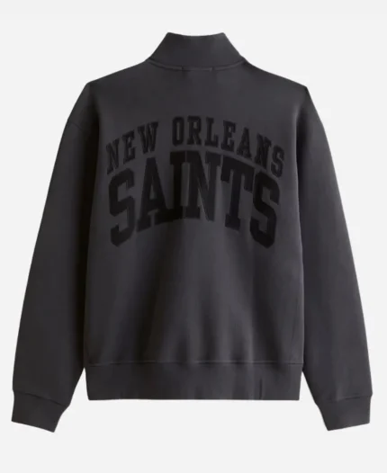 Abercrombie New Orleans Saints 2026 Grey Half-Zip Sweatshirt