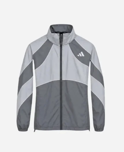 Unisex Adidas Chicago Marathon 2026 Grey Full-Zip Jacket