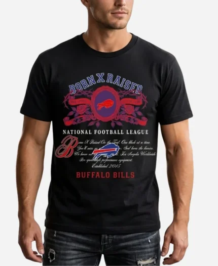 Unisex Born x Raised Buffalo Bills 2026 Black Crest T-Shirt