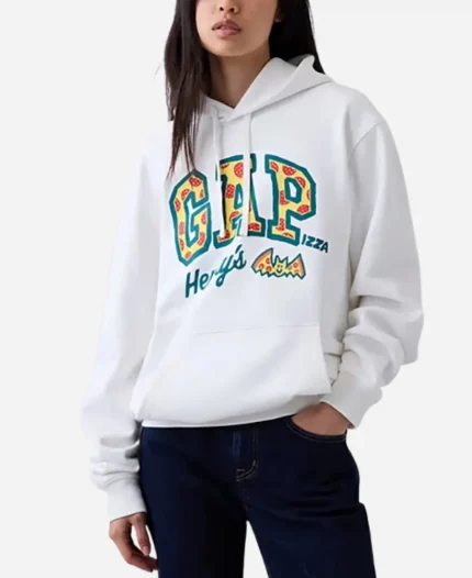 Unisex CAP x Henry’s Pizza Heavyweight Logo 2026 White Pullover Hoodie
