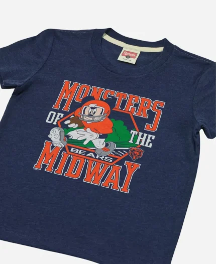 Unisex Chicago Bears x Mickey Mouse Homage 2026 Navy Blue Tri-Blend T-Shirt