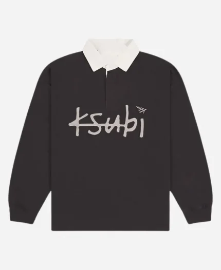 Unisex Ksubi x Planes Rugby 2026 Black Sweatshirt