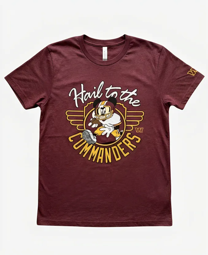 Unisex Mickey Mouse x Washington Commanders 2026 Homage Tri-Blend Burgundy T-Shirt Unisex Mickey Mouse x Washington Commanders Tri-Blend T-Shirt