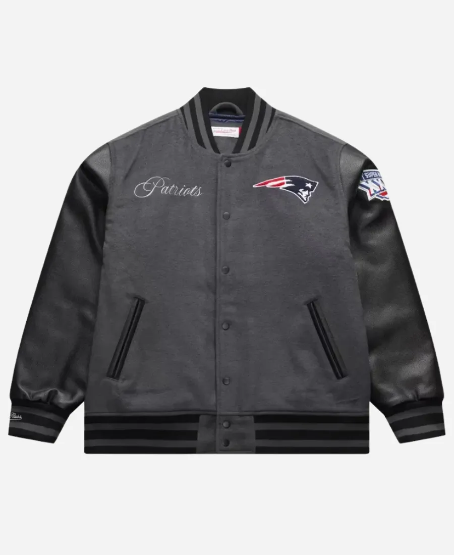 Unisex Ness & Mitchell New England 2026 Gray Jacket Unisex Ness & Mitchell New England Patriots 2026 Gray Jacket