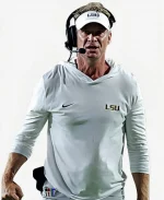 Unisex Nike Lane Kiffin LSU Tigers Football Coach 2026 White Hooded T-Shirt  