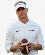 Unisex Nike Lane Kiffin LSU Tigers Football White Hooded T-Shirt  
