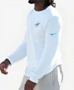 Unisex Nike Miami Dolphins 2026 Quarterback White Long Sleeve T-Shirt