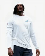 Nike Dolphins Quarterback White Long Sleeve T-Shirt