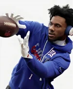 Nike NY Giants Malik Nabers Blue Hoodie
