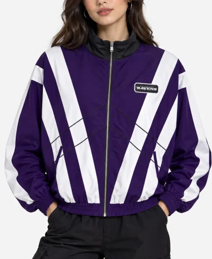 Unisex Off Season Baltimore Ravens Windbreaker Purple Full-Zip Jacket