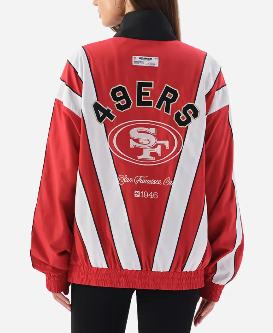 Off Season 49ers Windbreaker Scarlet Red Full-Zip Jacket