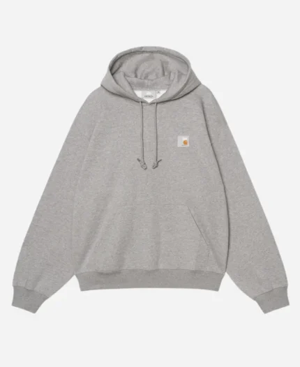 Unisex Patta x Carhartt WIP 2026 Grey Heather Fleece Hooded Sweatshirt