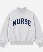 Unisex Seven To Seven Nurse 2026 Mockneck Grey Sweatshirt