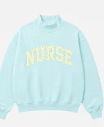 Unisex Seven To Seven Nurse Mockneck Fleece Sweatshirt