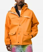 Unisex Stüssy Denim Tears Columbia Orange Hooded Jacket