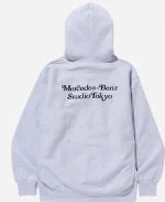 VERDY × Mercedes-Benz Studio Tokyo 2026 Navy Blue & Grey Fleece Hoodie 
