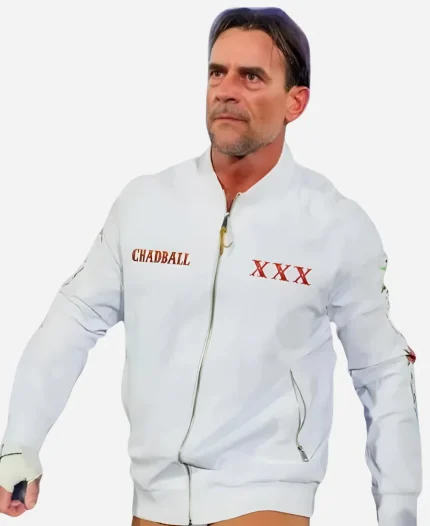WWE Money in the Bank 2026 CM Punk Chadball White Bomber Jacket