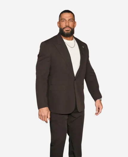 WWE Superstars Street Fighter Los Angeles Premiere Roman Reigns Brown Suit