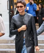 Zendaya Paris 2026 Prada Fall 1999 Leather Coat